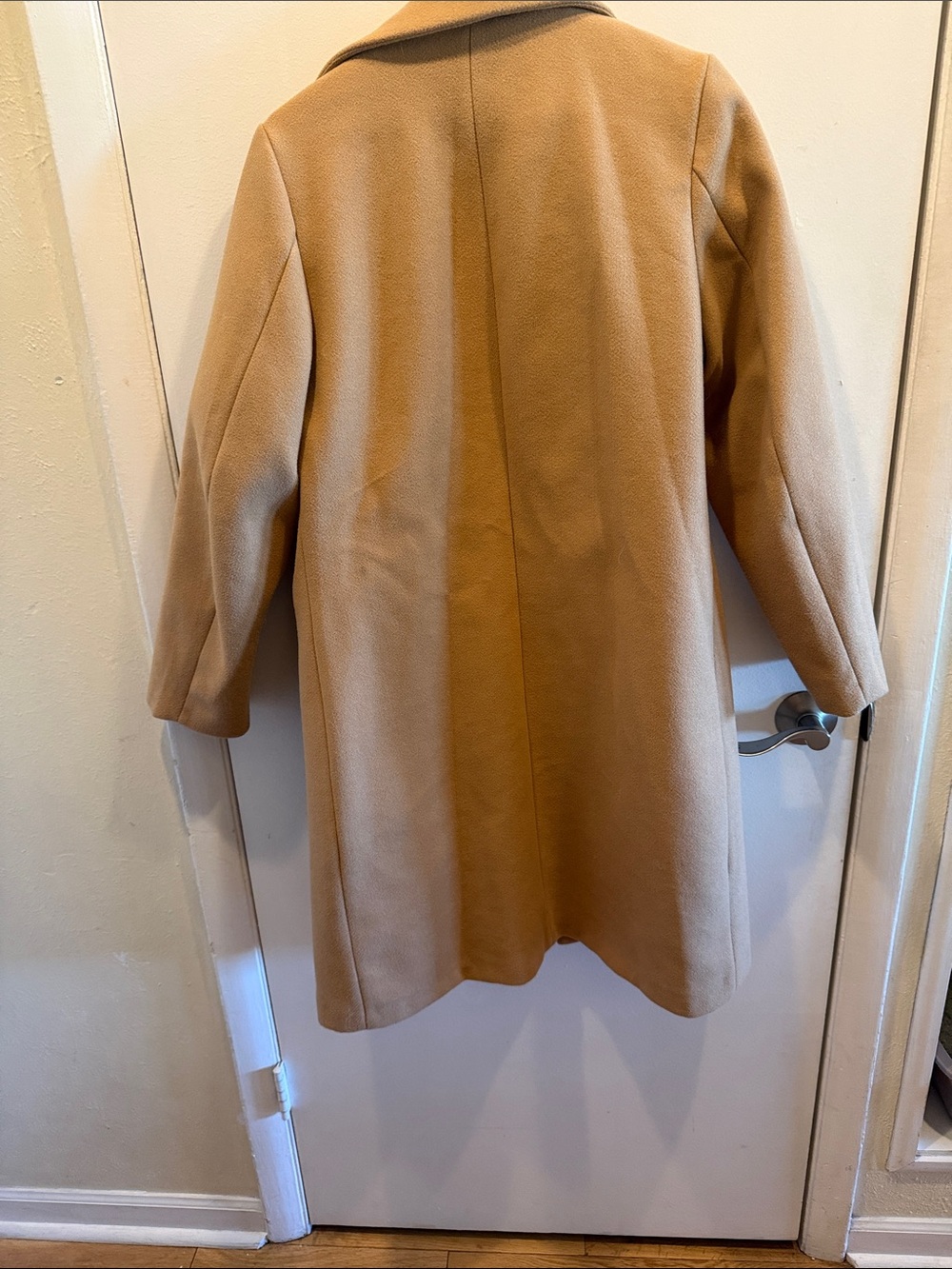 Classic Camel Pea Coat for Women - Picture 5 of 5